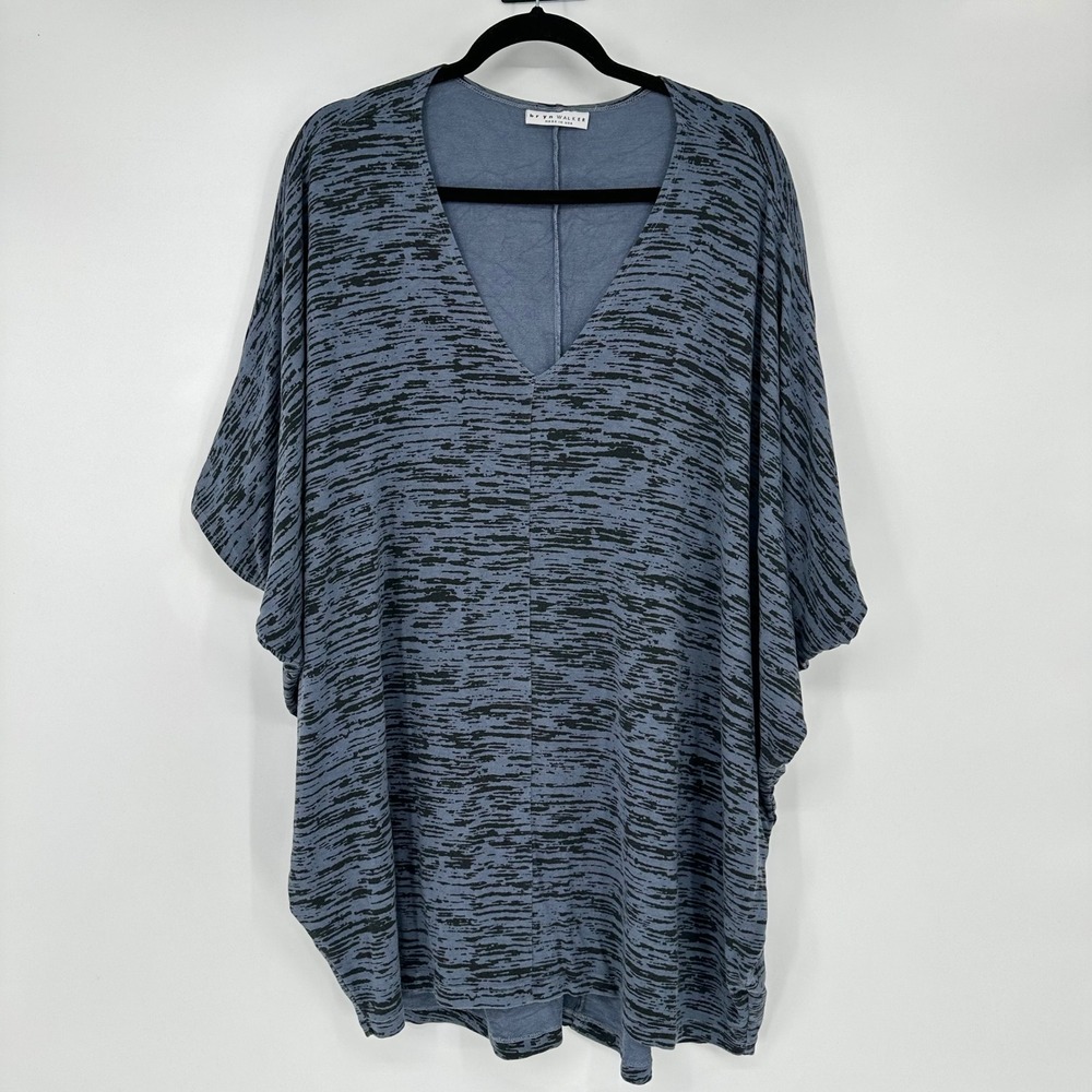 Bryn Walker VNeck Oversized Batwing Dolman Sleeve Dye Tunic Top Boxy Lagenlook M